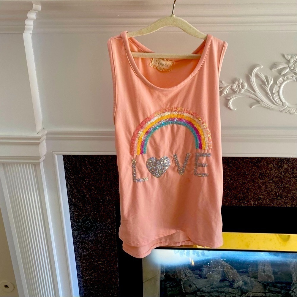 Btween girls pink tank size 10